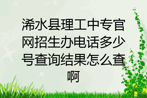 浠水县理工中专官网招生办电话多少号查询结果怎么查啊