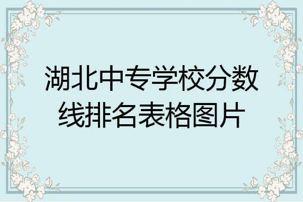 湖北中专学校分数线排名表格图片