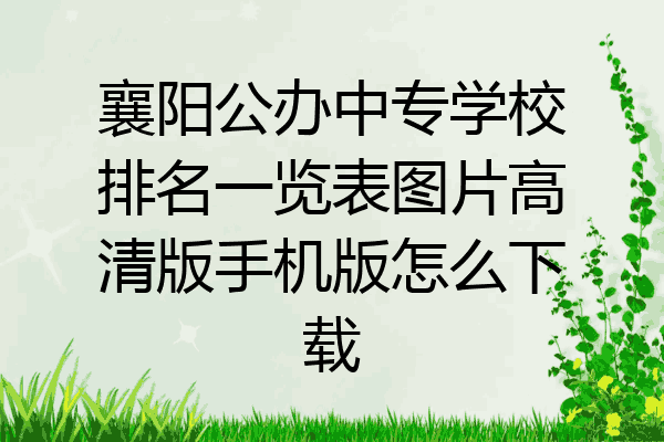 襄阳公办中专学校排名一览表图片高清版手机版怎么下载