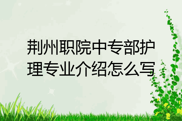 荆州职院中专部护理专业介绍怎么写