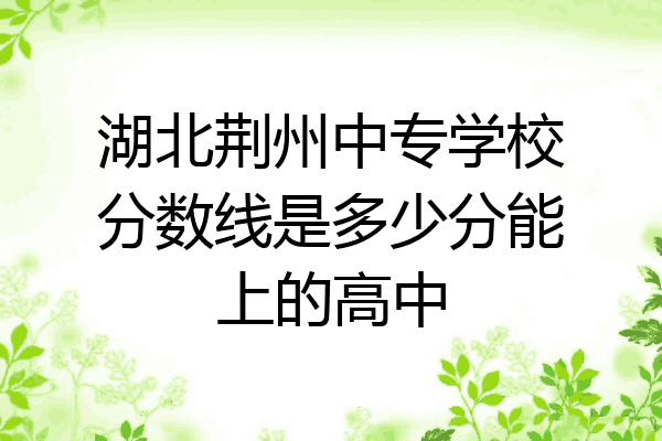 湖北荆州中专学校分数线是多少分能上的高中
