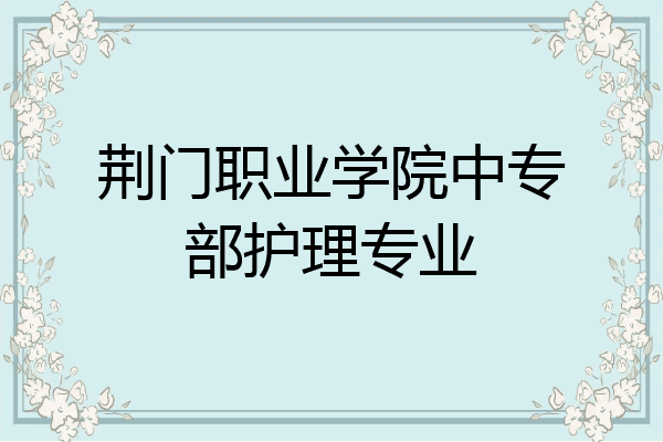 荆门职业学院中专部护理专业