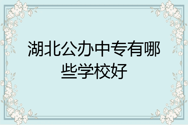 湖北公办中专有哪些学校好