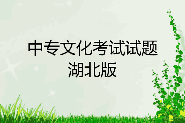 中专文化考试试题湖北版