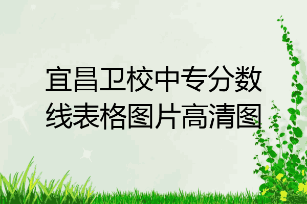 宜昌卫校中专分数线表格图片高清图