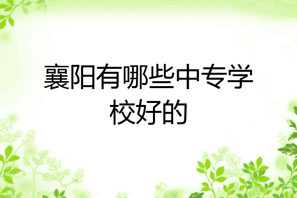 襄阳有哪些中专学校好的
