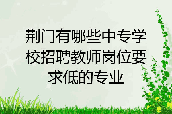 荆门有哪些中专学校招聘教师岗位要求低的专业