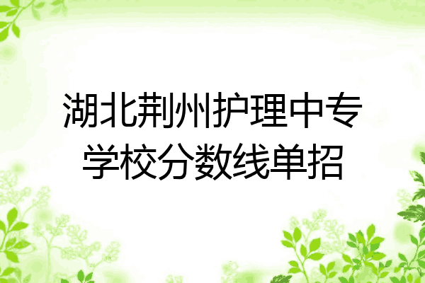 湖北荆州护理中专学校分数线单招