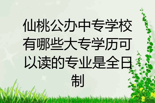 仙桃公办中专学校有哪些大专学历可以读的专业是全日制