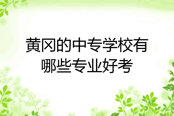 黄冈的中专学校有哪些专业好考