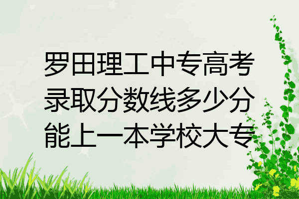 罗田理工中专高考录取分数线多少分能上一本学校大专