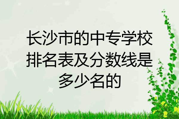 长沙市的中专学校排名表及分数线是多少名的