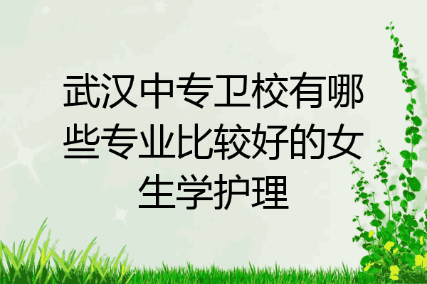 武汉中专卫校有哪些专业比较好的女生学护理