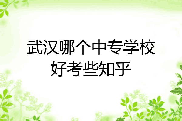 武汉哪个中专学校好考些知乎