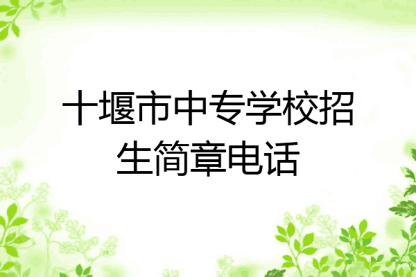十堰市中专学校招生简章电话