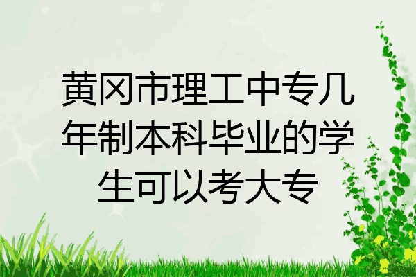 黄冈市理工中专几年制本科毕业的学生可以考大专
