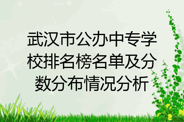 武汉市公办中专学校排名榜名单及分数分布情况分析