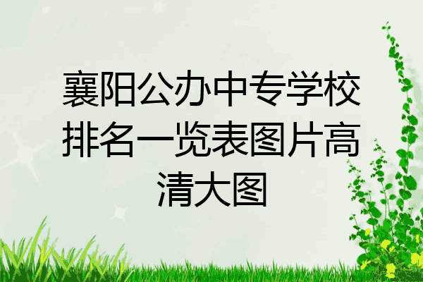 襄阳公办中专学校排名一览表图片高清大图