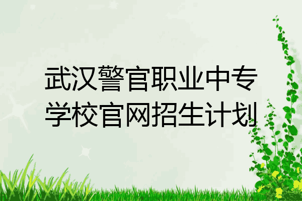 武汉警官职业中专学校官网招生计划
