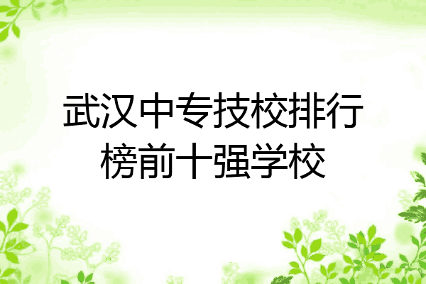 武汉中专技校排行榜前十强学校