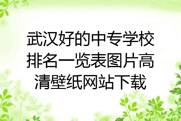 武汉好的中专学校排名一览表图片高清壁纸网站下载