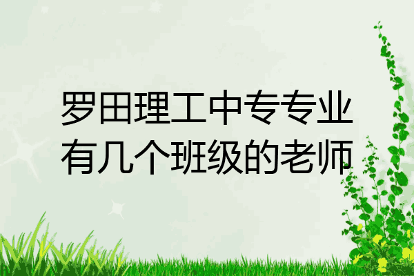 罗田理工中专专业有几个班级的老师