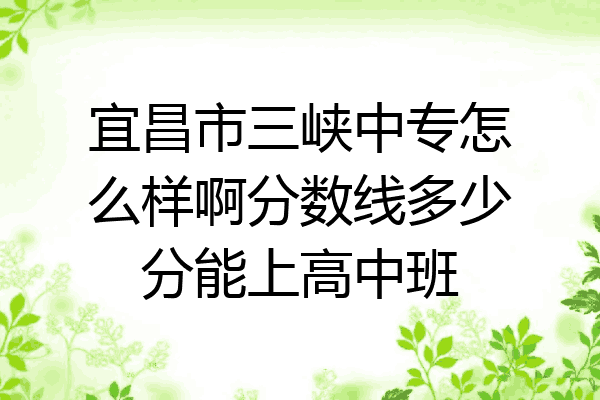 宜昌市三峡中专怎么样啊分数线多少分能上高中班
