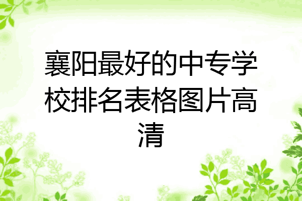 襄阳最好的中专学校排名表格图片高清