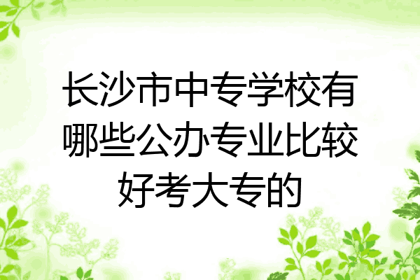 长沙市中专学校有哪些公办专业比较好考大专的