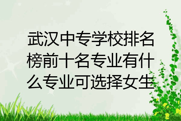 武汉中专学校排名榜前十名专业有什么专业可选择女生