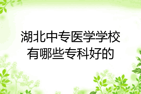 湖北中专医学学校有哪些专科好的