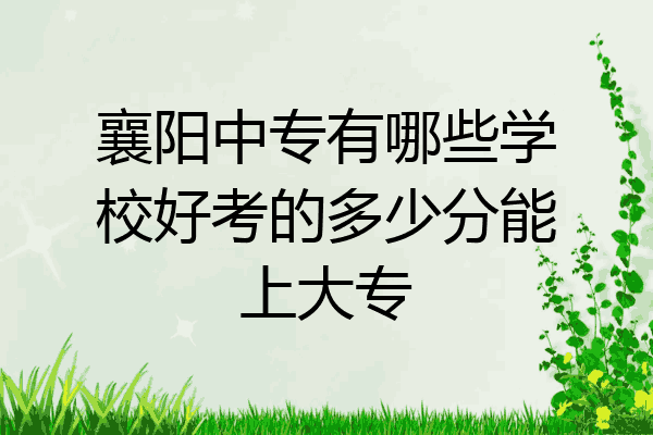 襄阳中专有哪些学校好考的多少分能上大专