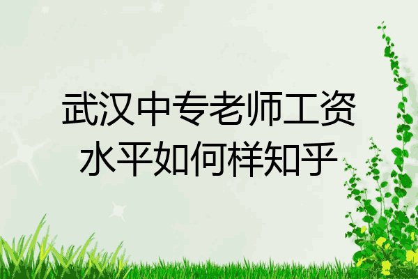 武汉中专老师工资水平如何样知乎
