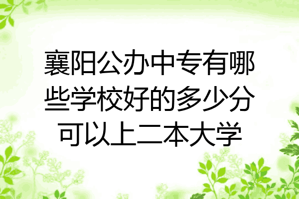 襄阳公办中专有哪些学校好的多少分可以上二本大学