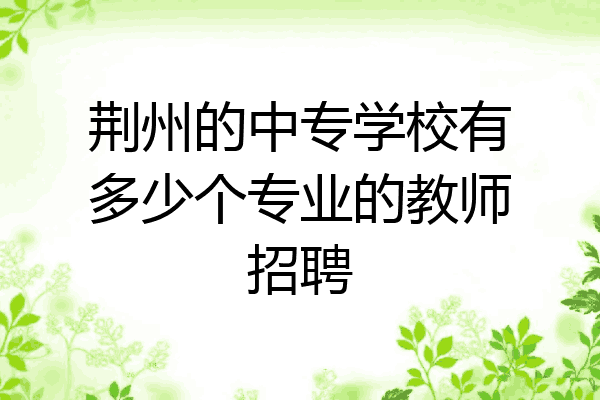 荆州的中专学校有多少个专业的教师招聘