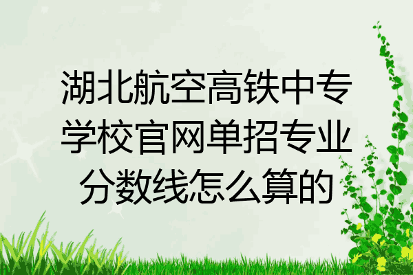 湖北航空高铁中专学校官网单招专业分数线怎么算的