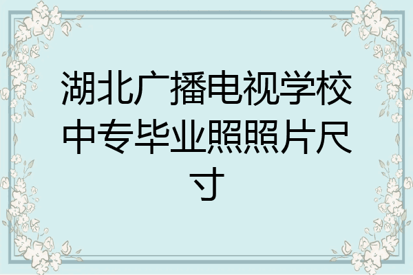 湖北广播电视学校中专毕业照照片尺寸