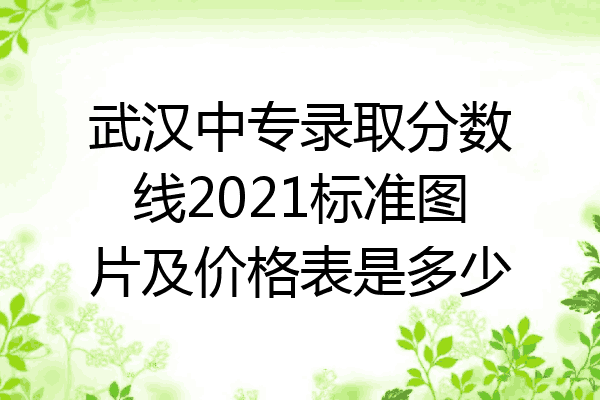 武汉中专录取分数线2021标准图片及价格表是多少