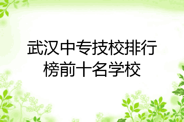 武汉中专技校排行榜前十名学校