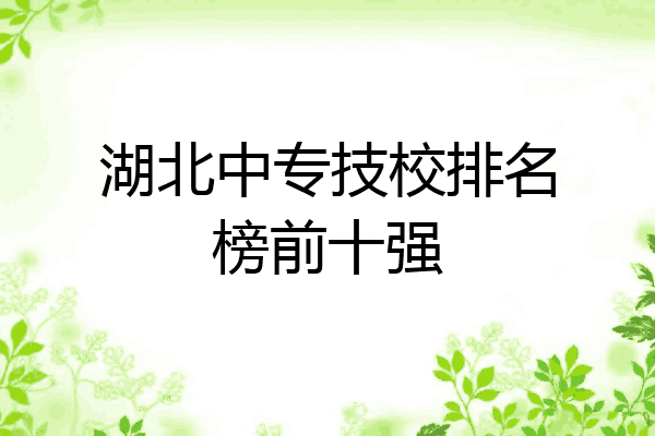 湖北中专技校排名榜前十强