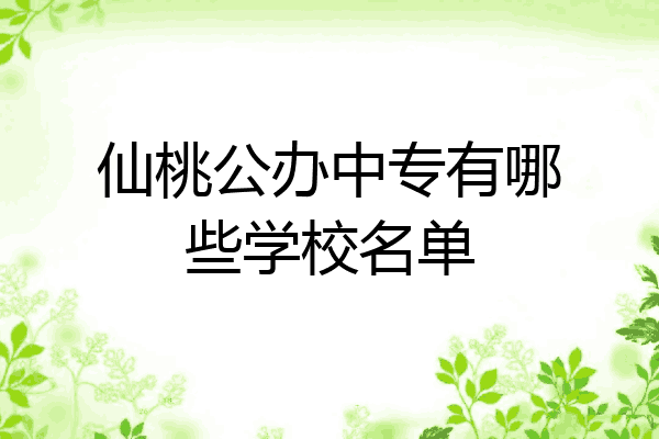 仙桃公办中专有哪些学校名单