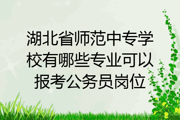 湖北省师范中专学校有哪些专业可以报考公务员岗位