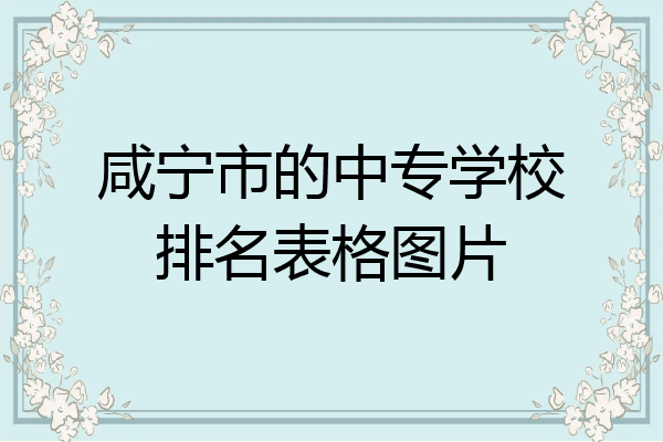 咸宁市的中专学校排名表格图片