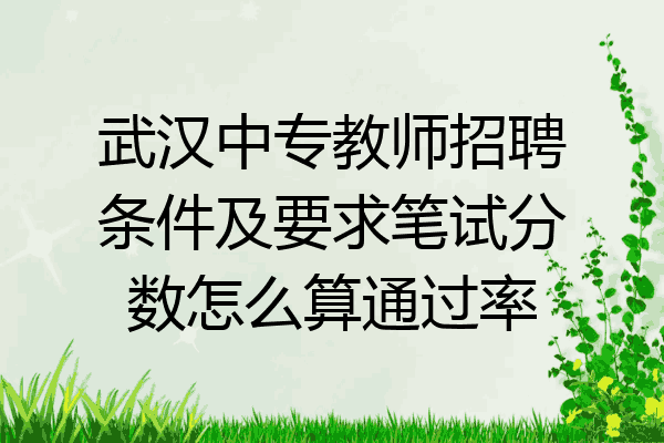 武汉中专教师招聘条件及要求笔试分数怎么算通过率
