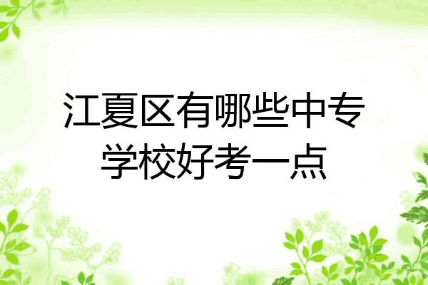 江夏区有哪些中专学校好考一点