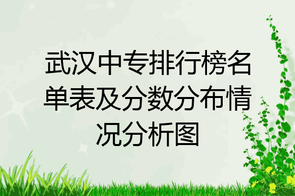 武汉中专排行榜名单表及分数分布情况分析图
