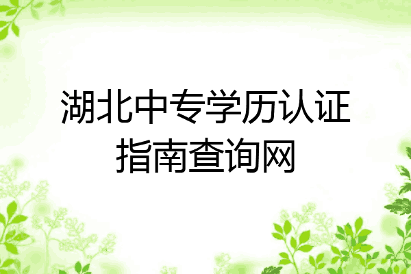 湖北中专学历认证指南查询网