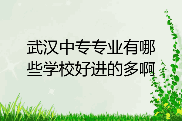 武汉中专专业有哪些学校好进的多啊