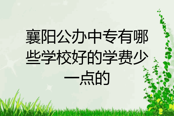 襄阳公办中专有哪些学校好的学费少一点的