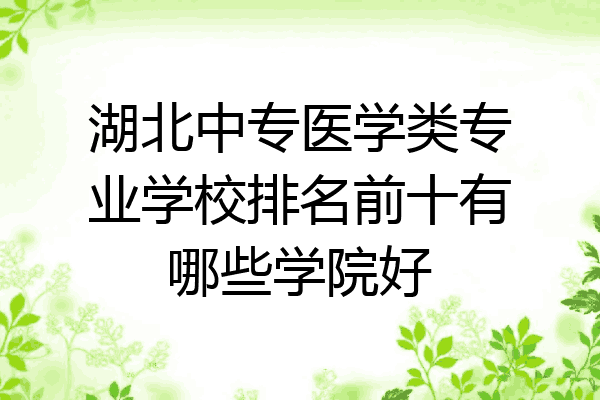 湖北中专医学类专业学校排名前十有哪些学院好